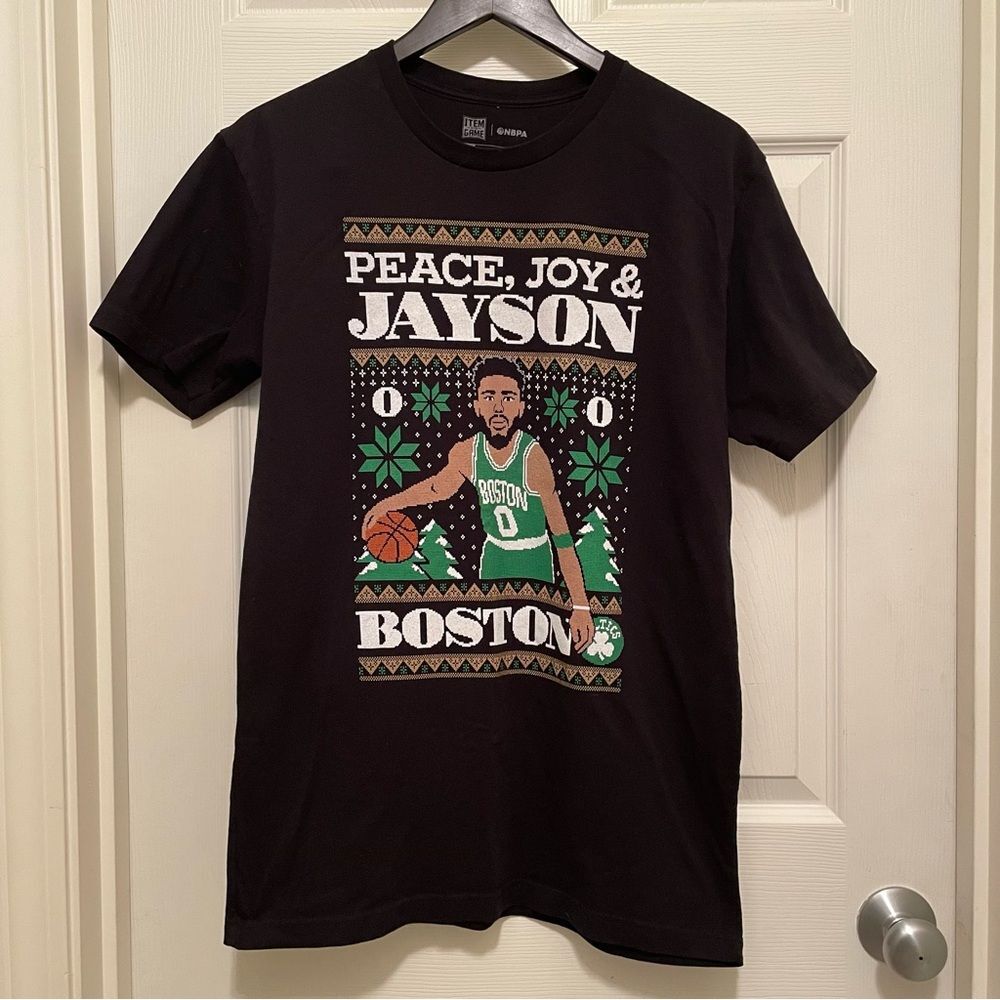 Boston Celtics Jayson Tatum T-Shirt Peace Joy & Jayson 2019 Item of the Game NBA